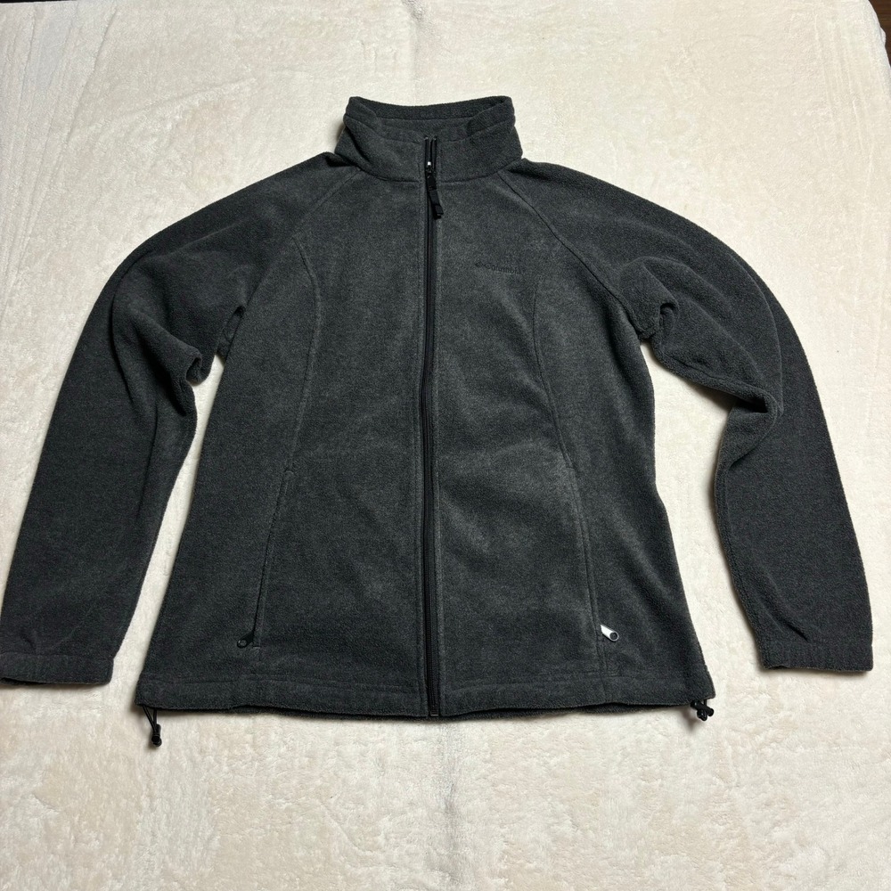 Columbia Women's Fleece Full Zip Jacket Size Large Grey‎ Outdoor Layers Casual